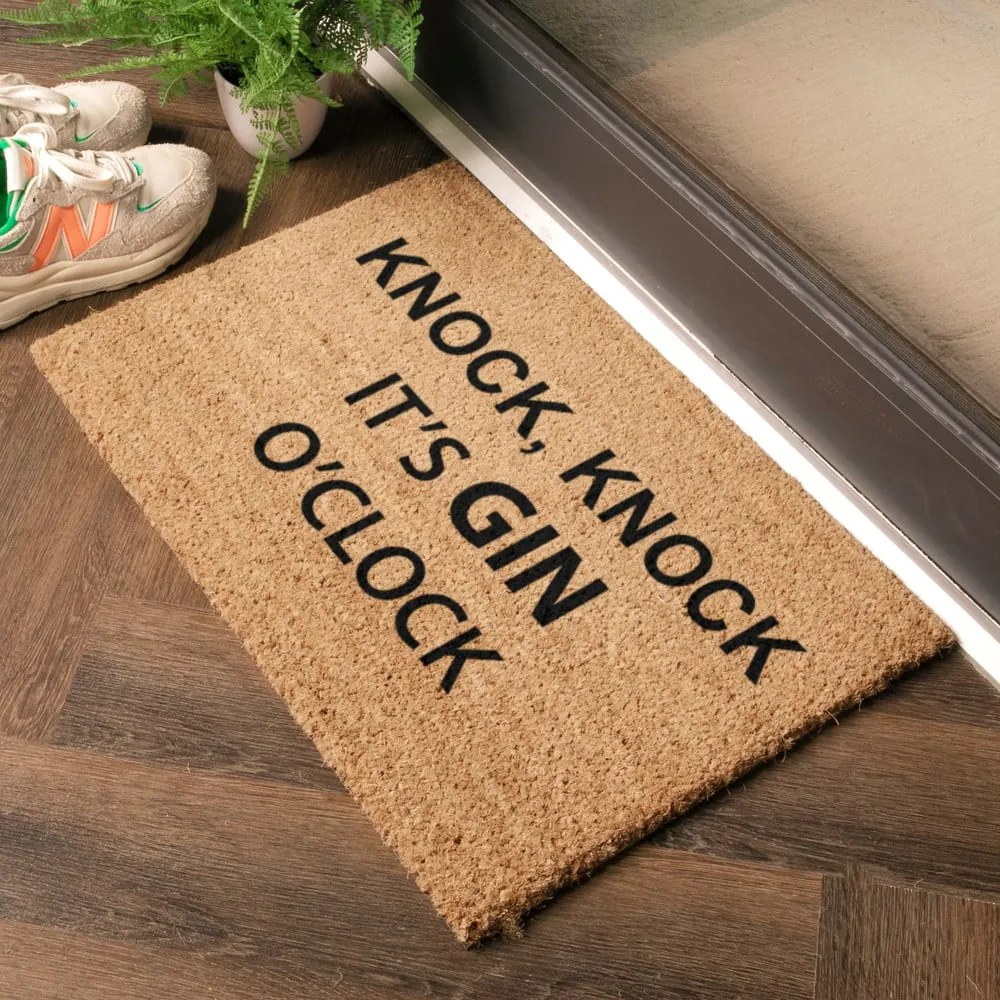 Covoraș de intrare din fibre de nucă de cocos 40x60 cm Gin O'Clock – Artsy Doormats