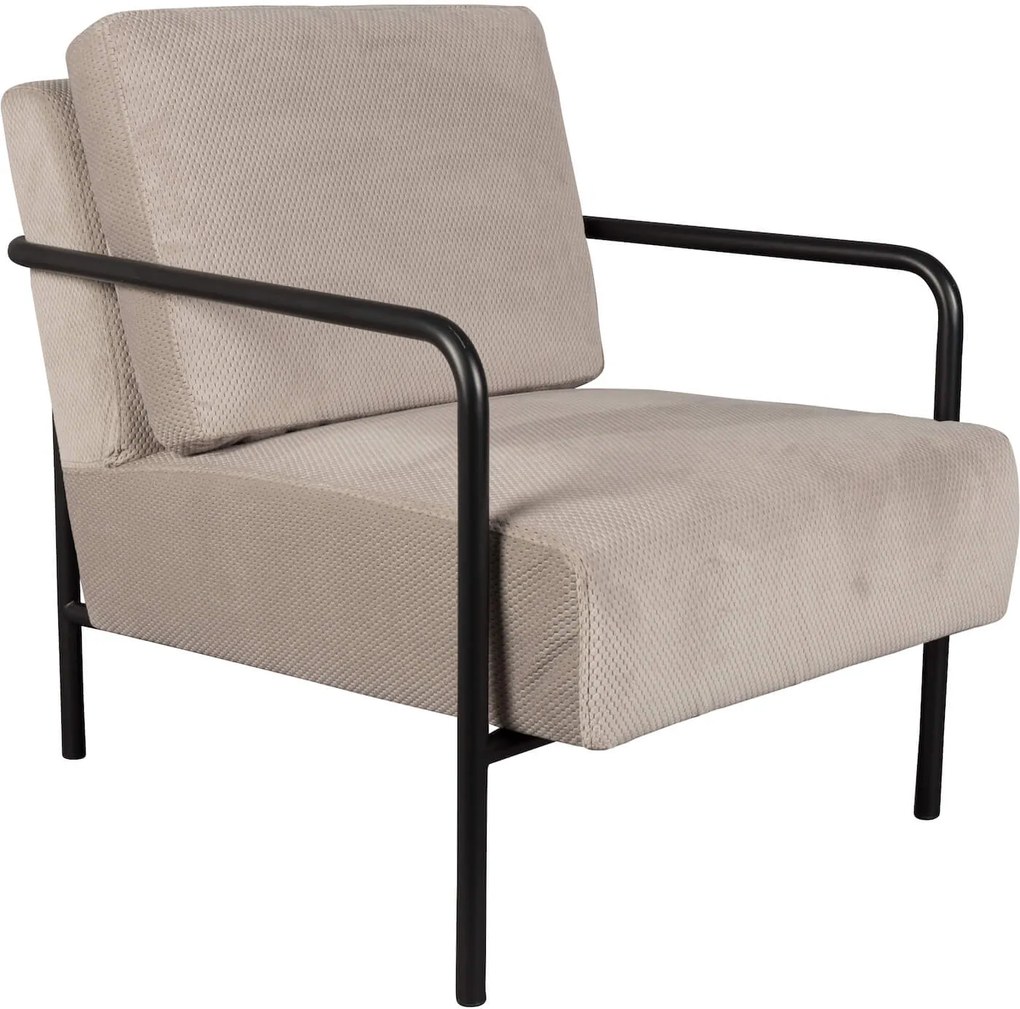 Fotoliu gri deschis Lounge Chair X-Bang Black/Light Grey | ZUIVER