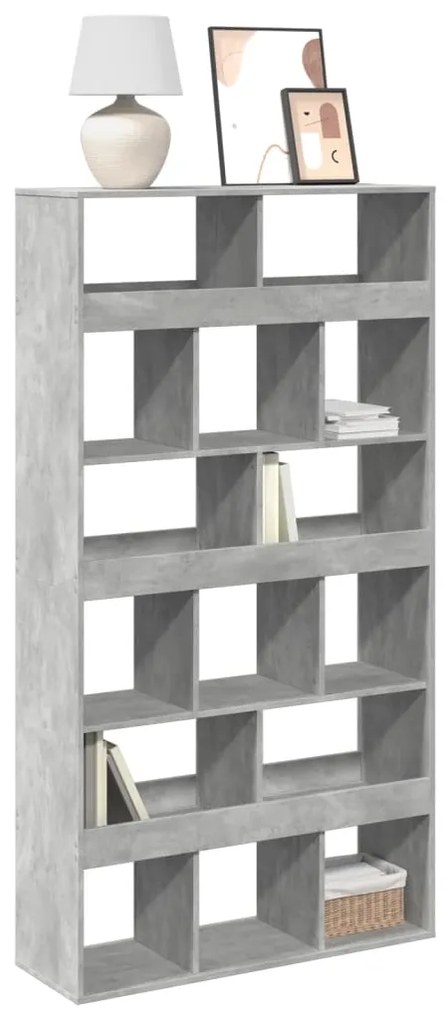 vidaXL Bibliotecă, gri beton, 100x33x187,5 cm, lemn prelucrat