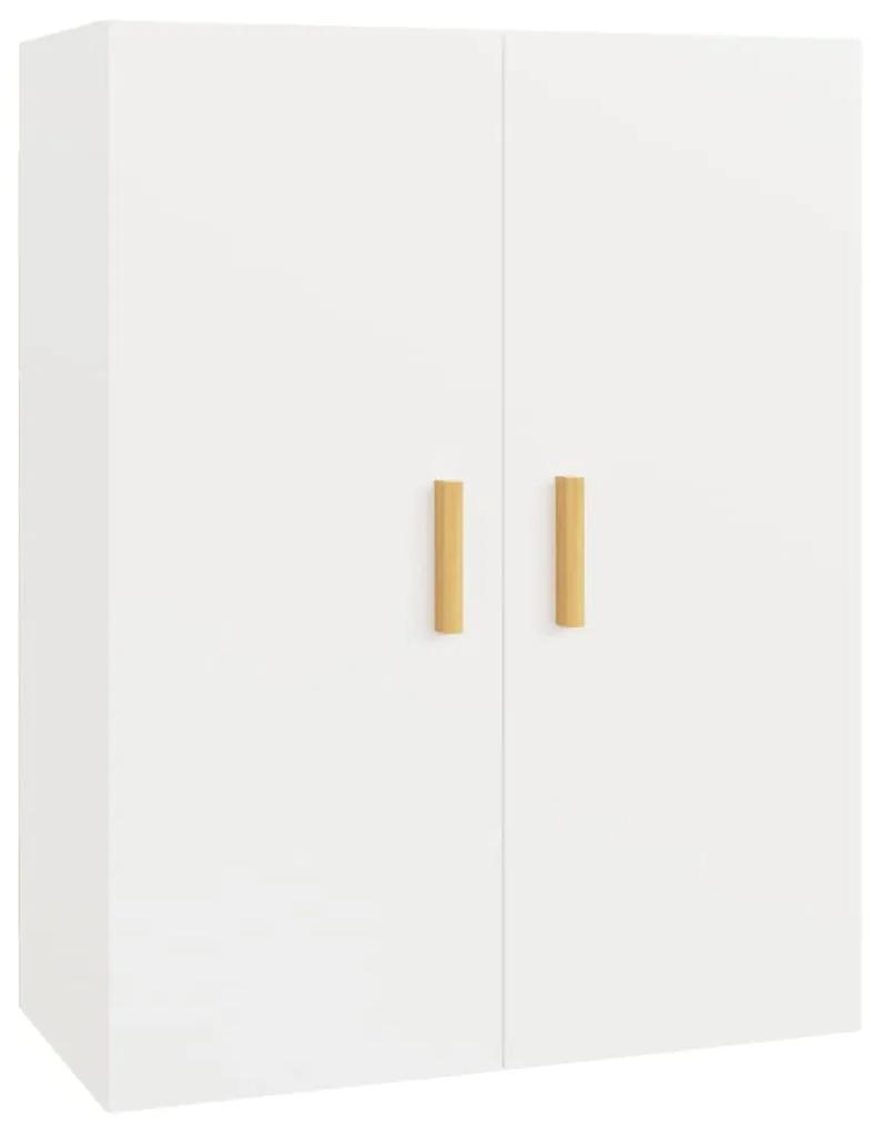 Dulap de perete suspendat, alb, 69,5x34x90 cm