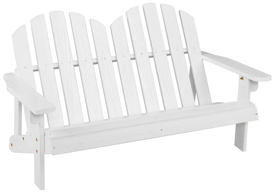 Scaun Adirondack pentru 2 persoane pentru copii, alb