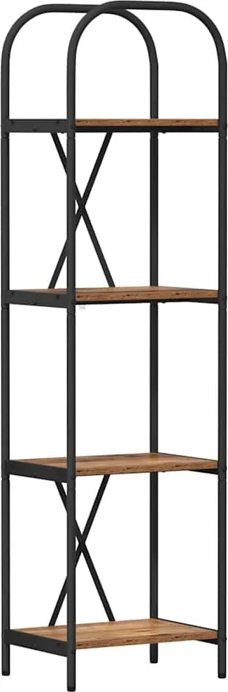 vidaXL Raft pentru cărți Lemn vechi 40 x 30 x 146 cm Lemn compozit