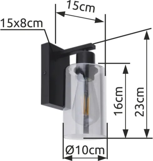 Aplică HADERA 1xE27/60W/230V Globo 15465W