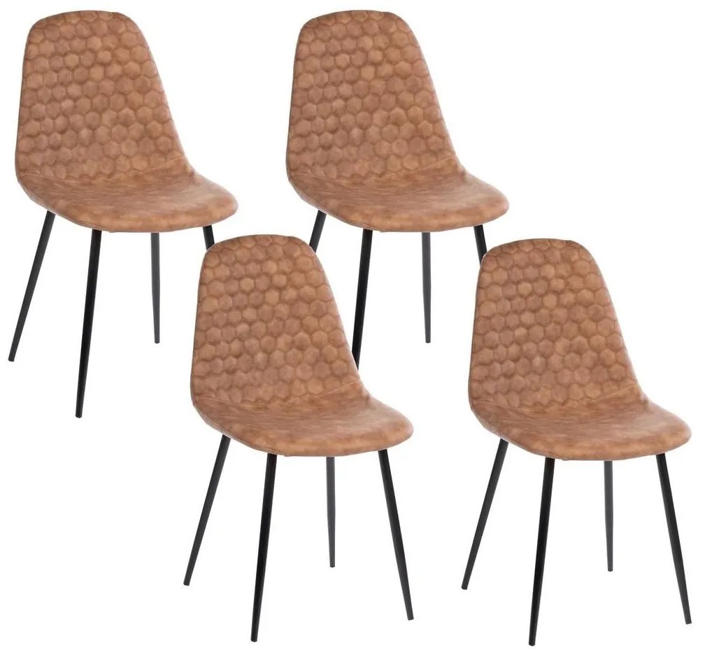 SET 4x scaun de sufragerie TOGI maro