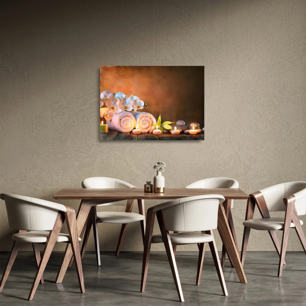 Tablou pe sticlă - Relaxare și spa (70x50 cm)
