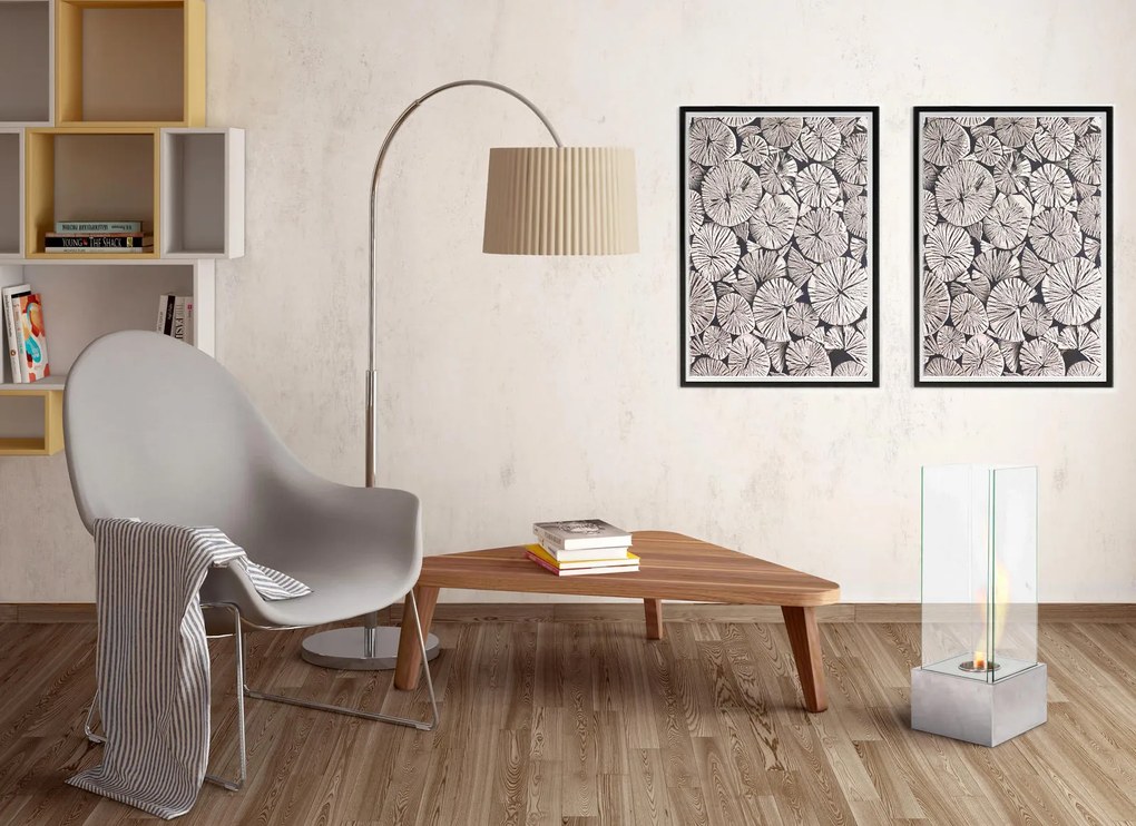 STONES Șeminee cu bioetanol 25cm X 25cm H. 65cm | Aosom Romania