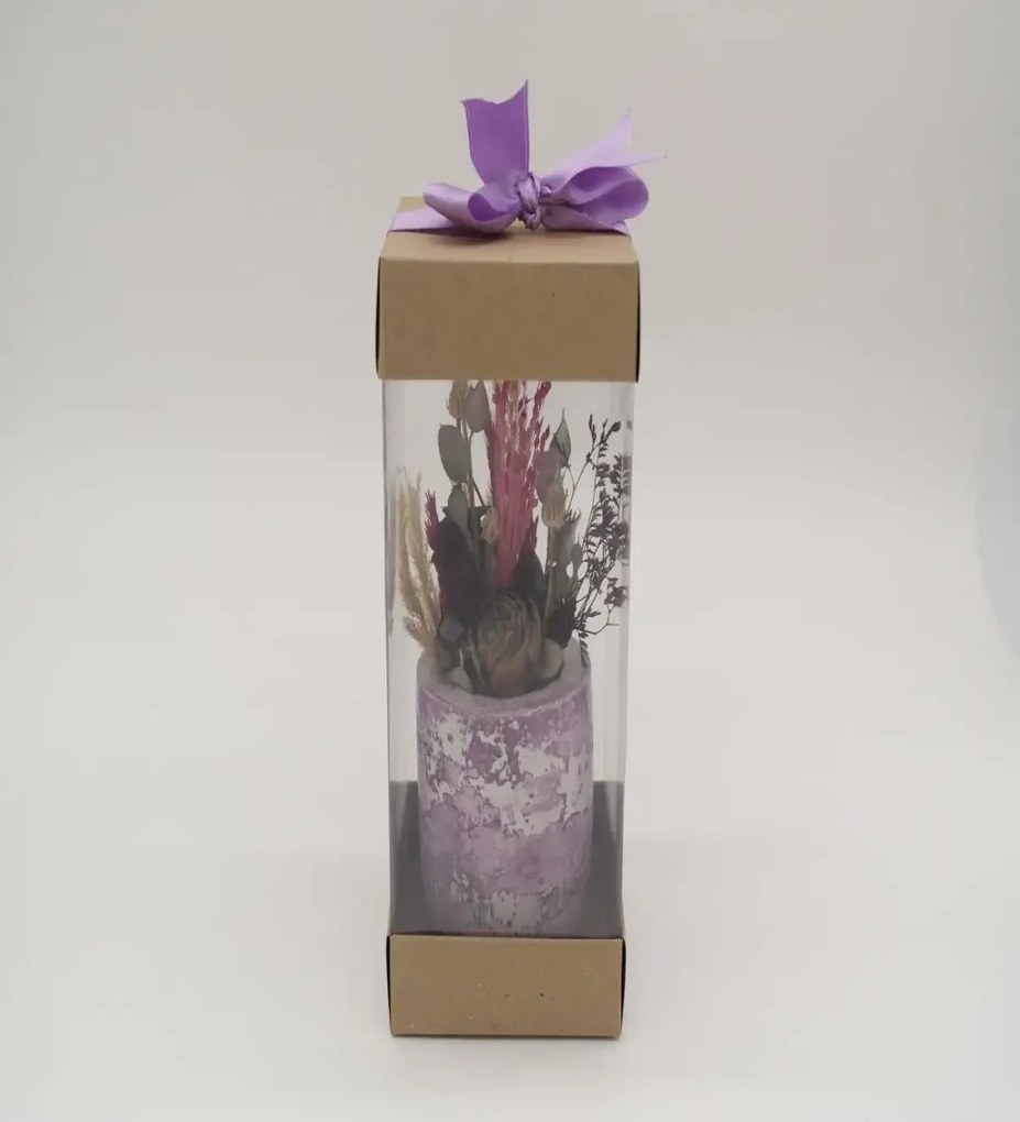 Ghiveci decorativ cu flori artificiale, homs seria A620,17x5.5x9 cm,30361