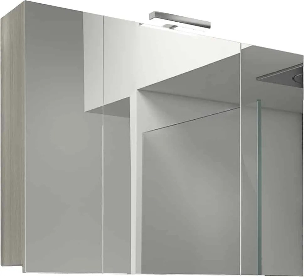 Set lemn masiv gri Mobilier Baie Suspendat Connor texturat 80 cm