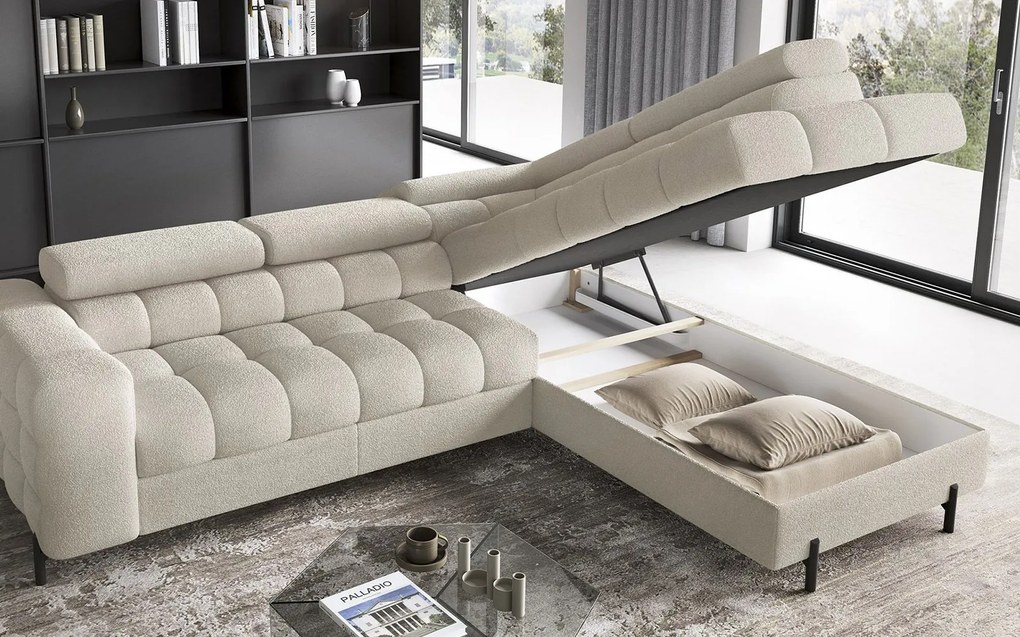 Colțar lemn masiv Ferry Extensibil Material Royal 18, 276 × 72 × 200 cm