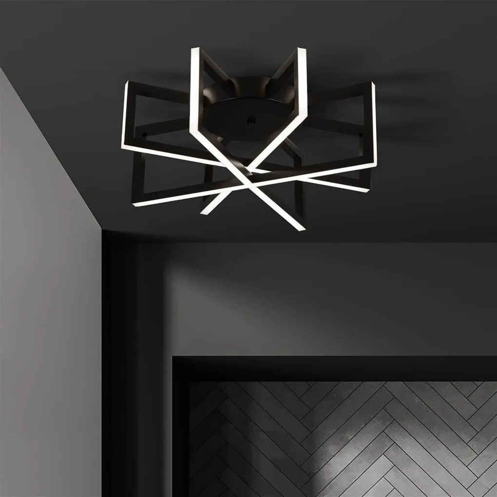 Plafoniera LED design modern Belle negru D-45cm