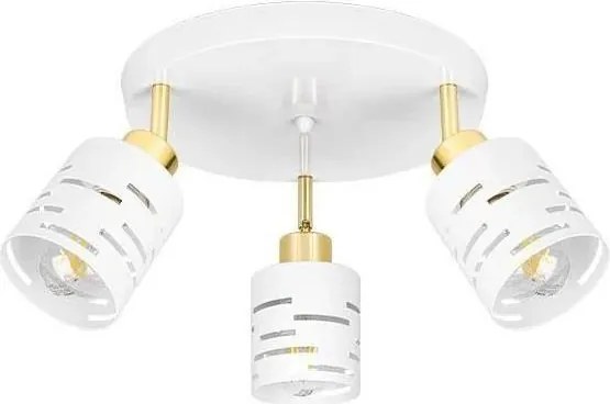 Corp de iluminat tip spot ELEN 3xE27/35W/230V alb/auriu