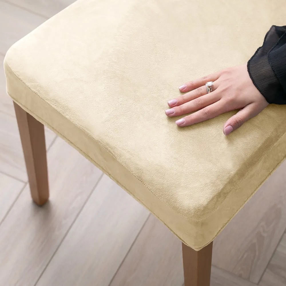 Huse bej 4 buc. elastice pentru scaun 48 cm Sento – Restilo