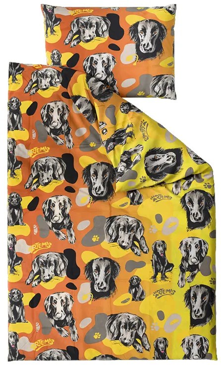 Lenjerie de pat din bumbac ARTEMIS galbenă Dimensiune lenjerie de pat: 2 buc 70 x 90 cm | 200 x 220 cm