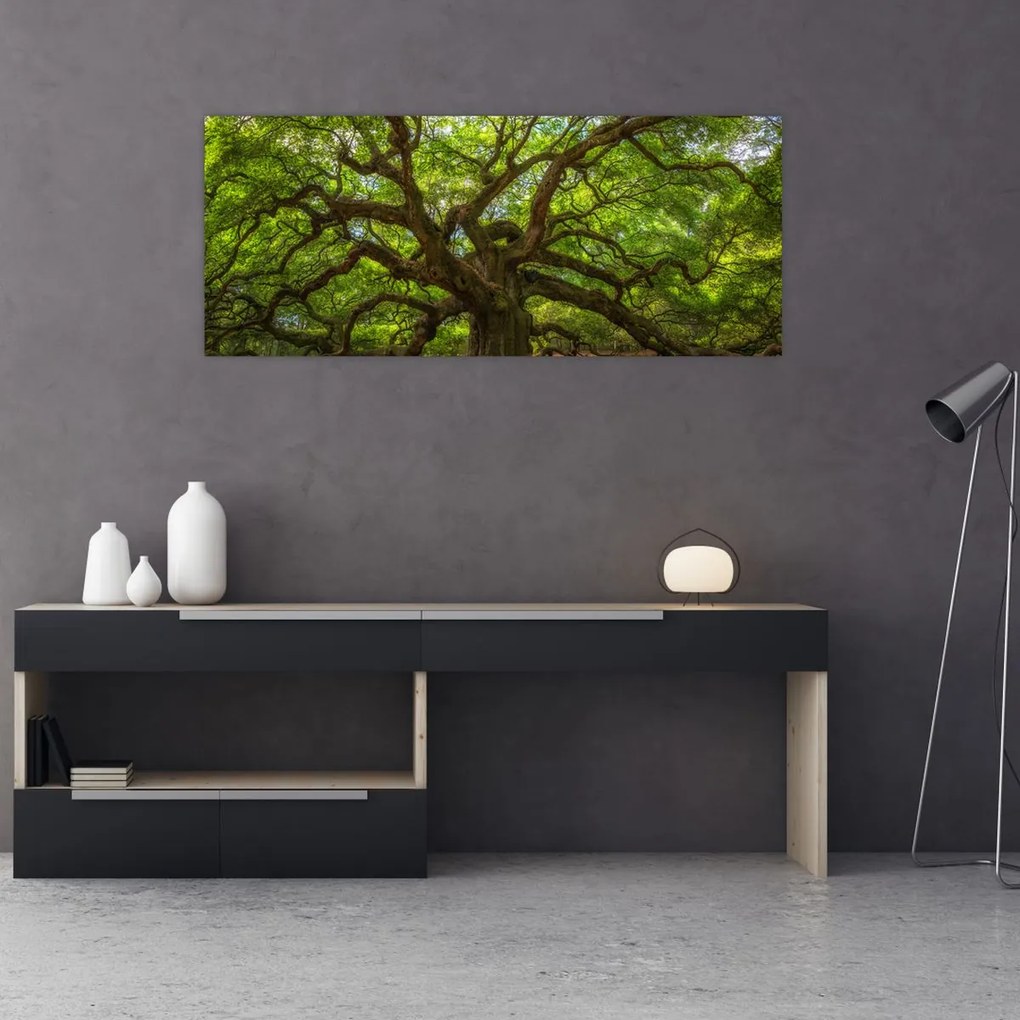 Tablou - Copac verde (120x50 cm)