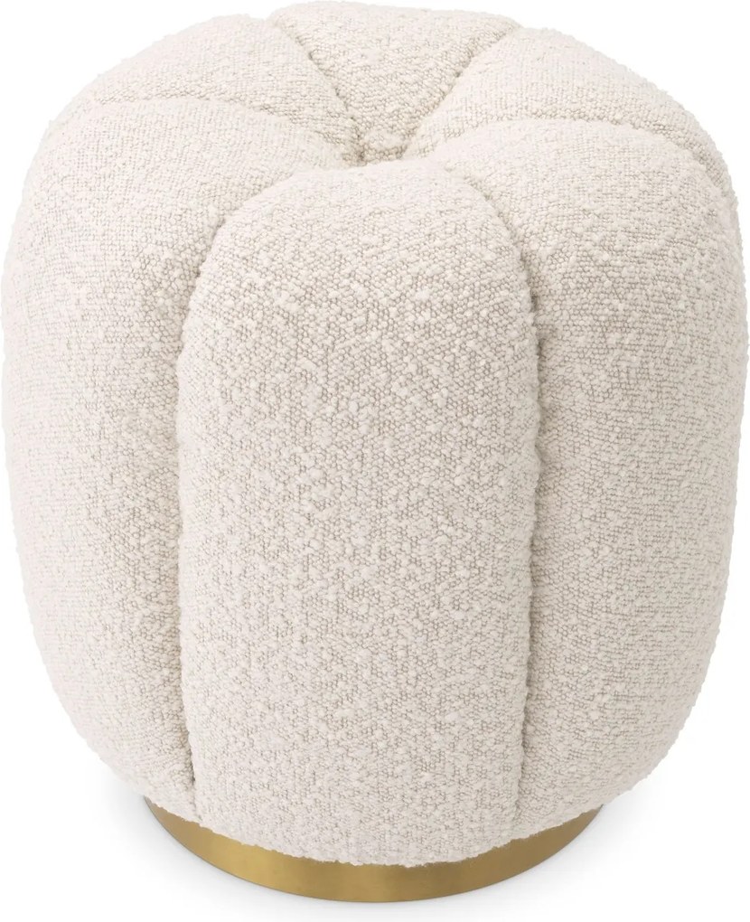 Taburete elegant design LUX Orchanic, Bouclé cream