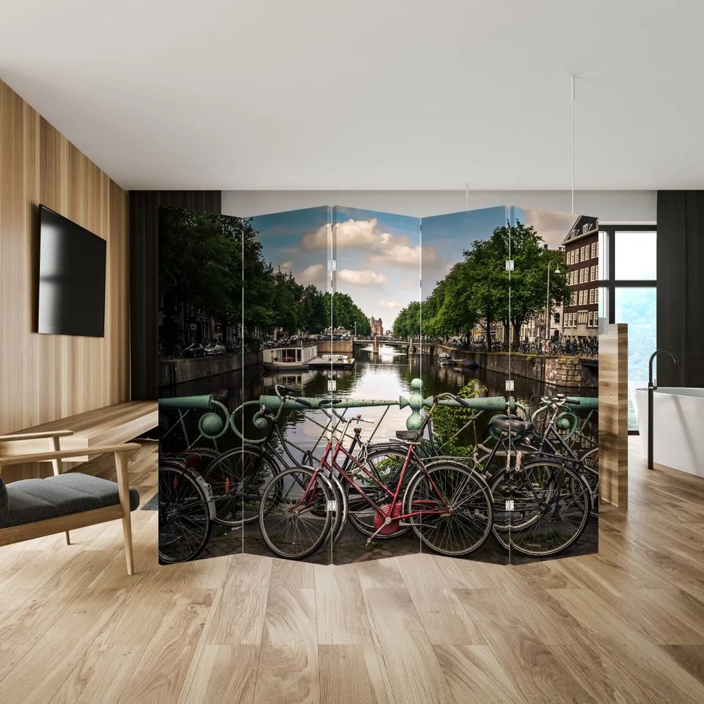 Paravan - Bicicleta în oraș (210x170 cm)