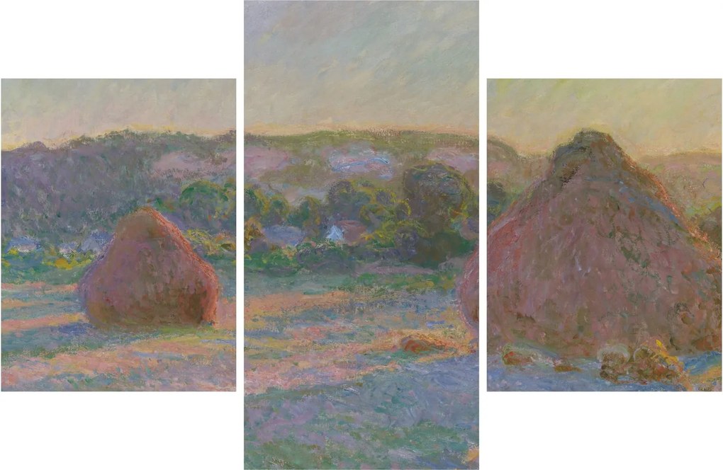 Tablou - Claude Monet, Stacks of Wheat (End of Summer) , reproducere (90x60 cm)