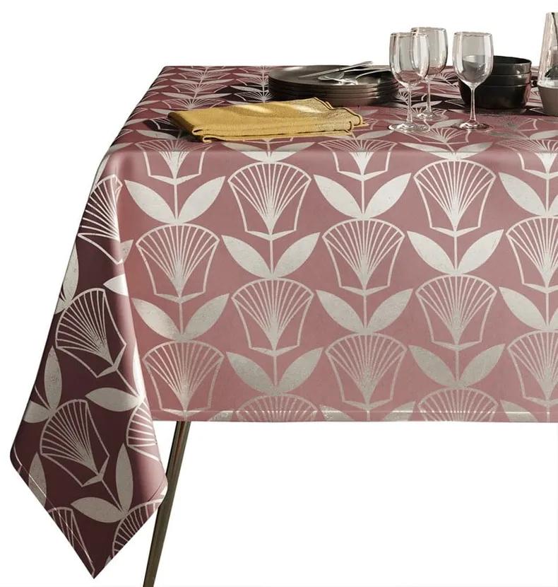 Față de masă AmeliaHome Floris, 140 x 220 cm, roz