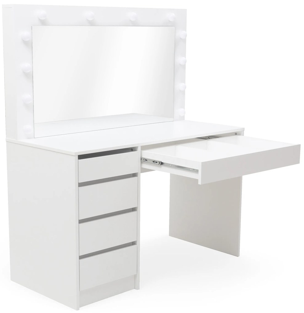 Măsuță toaletă Velinio XL 120 cm - alb