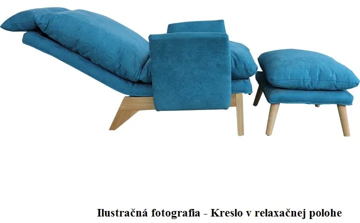 Fotoliu reclinabil cu taburet, Culoare Gri deschis / Natural ZANDER