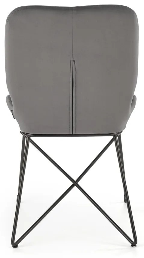 Scaun K454 catifea gri – H83 cm