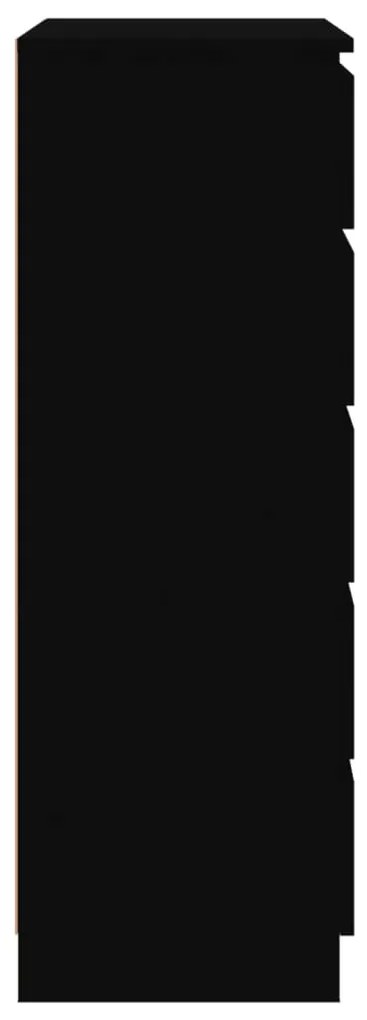 Dulap cu sertar, negru, 60x36x103 cm, lemn prelucrat 1, Negru