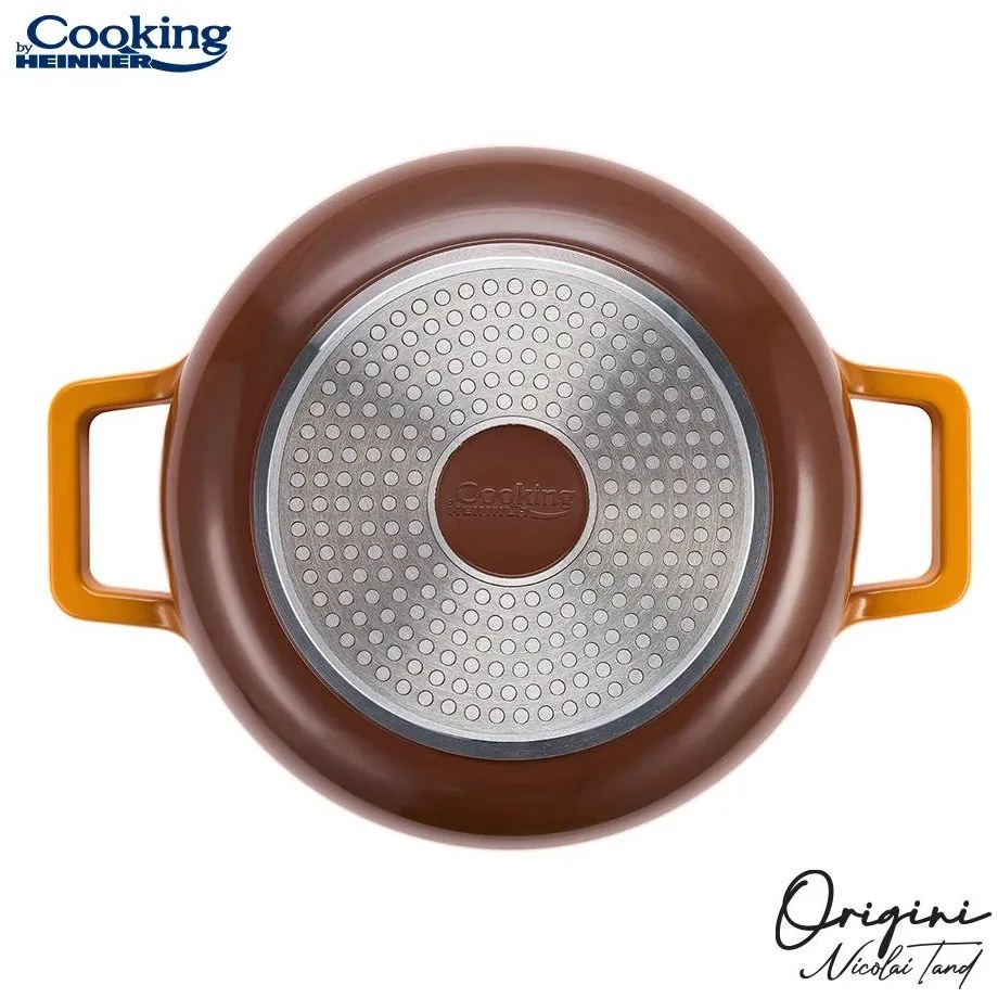 Oală din aluminiu turnat cu capac 26x12.5 cm, 5.8L – Cooking by Heinner, Colecția Origini by Nicolai Tand HR-BJK-C26, cu distribuție uniformă a