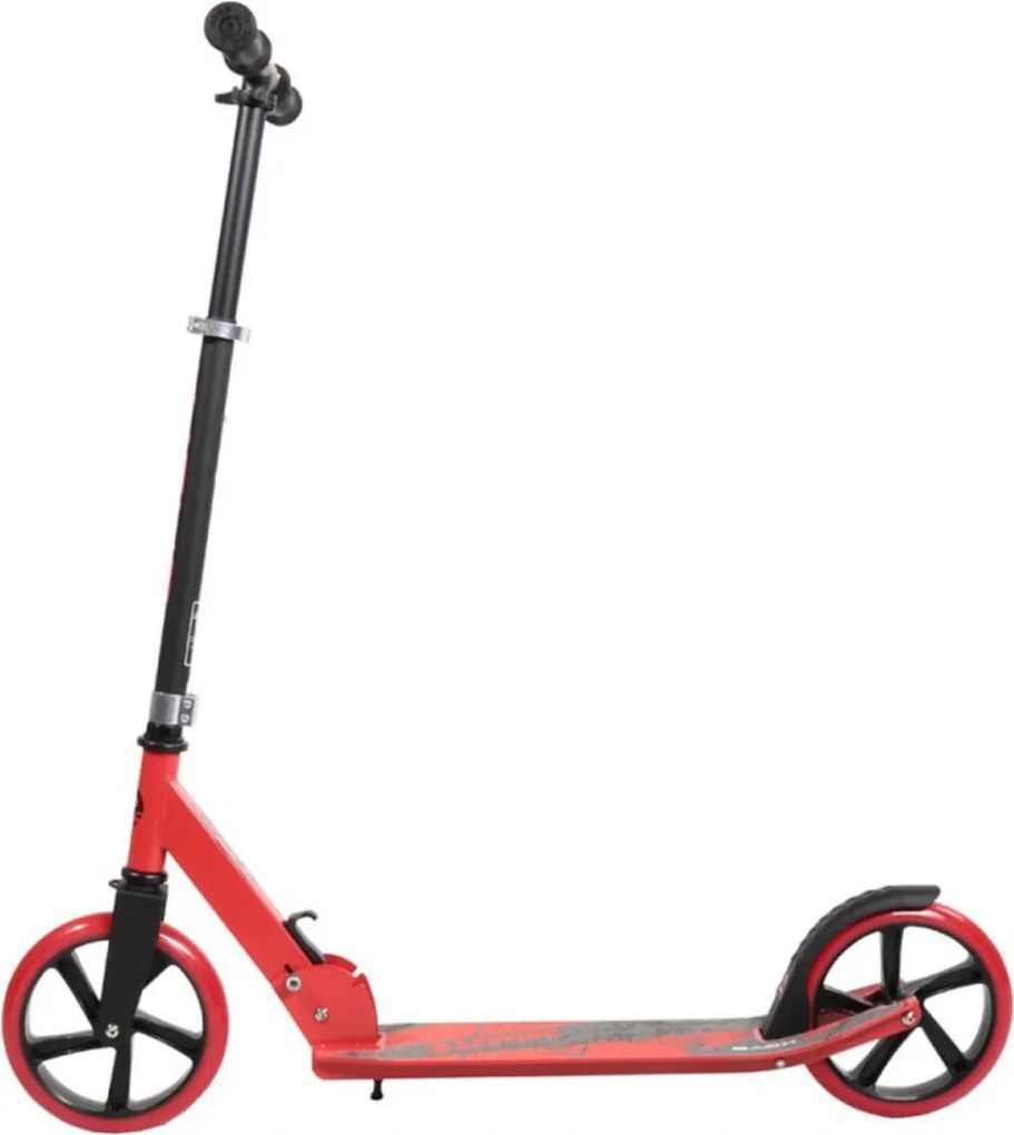 Trotineta din aluminiu NOVOKIDS™ Storm Scooter, maxim 100 kg, Functie Super Brake, Maner reglabil pe inaltime, Diametru roata 200 mm, Rosu