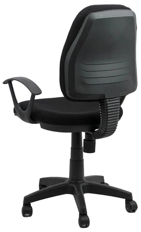 Scaun birou OFF 326 – Confort ergonomic, design simplu, tapițerie textilă, negru