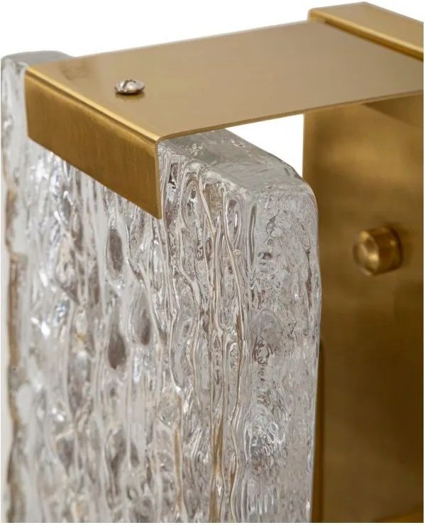 Aplică de perete aurie din sticlă Oblin – Mauro Ferretti