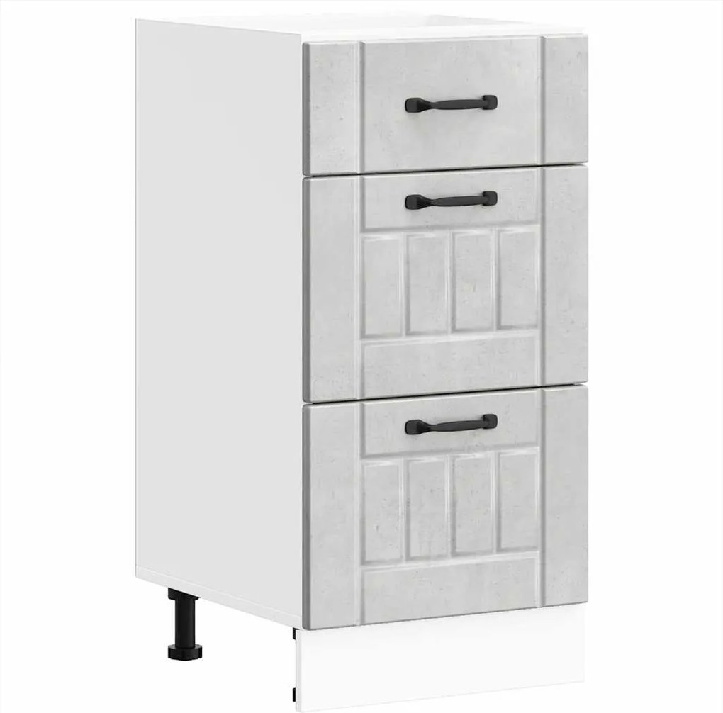 vidaXL Dulap de bucătărie „Lucca” Lemn prelucrat gri beton