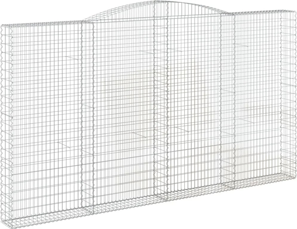 vidaXL Coș gabion arcuit 400x30x220/240 cm fier galvanizat