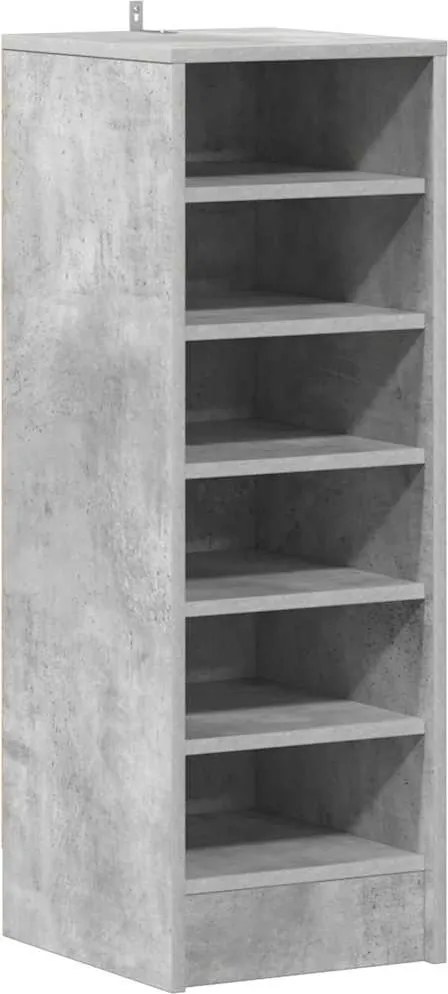 vidaXL Pantofar, gri beton, 31,5x35x90 cm, PAL