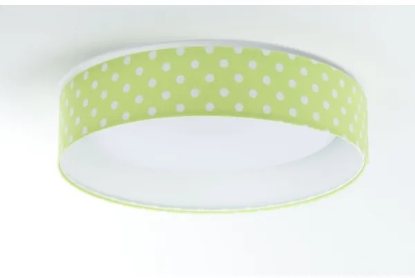 LED Plafonieră GALAXY KIDS LED/24W/230V verde cu buline albe