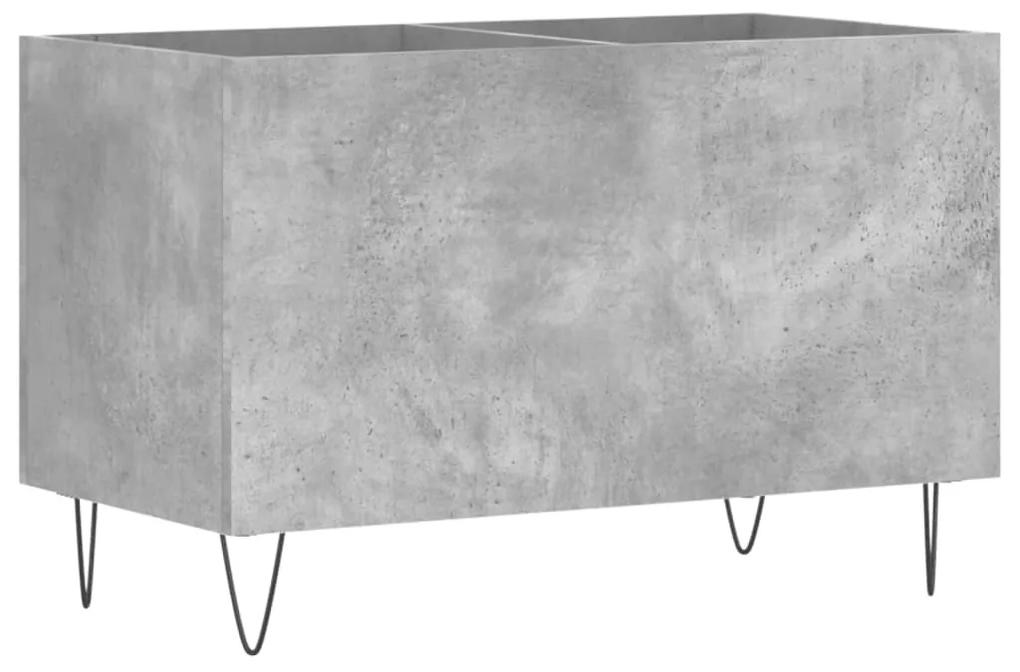 831728 vidaXL Dulap pentru discuri, gri beton, 74,5x38x48 cm, lemn prelucrat