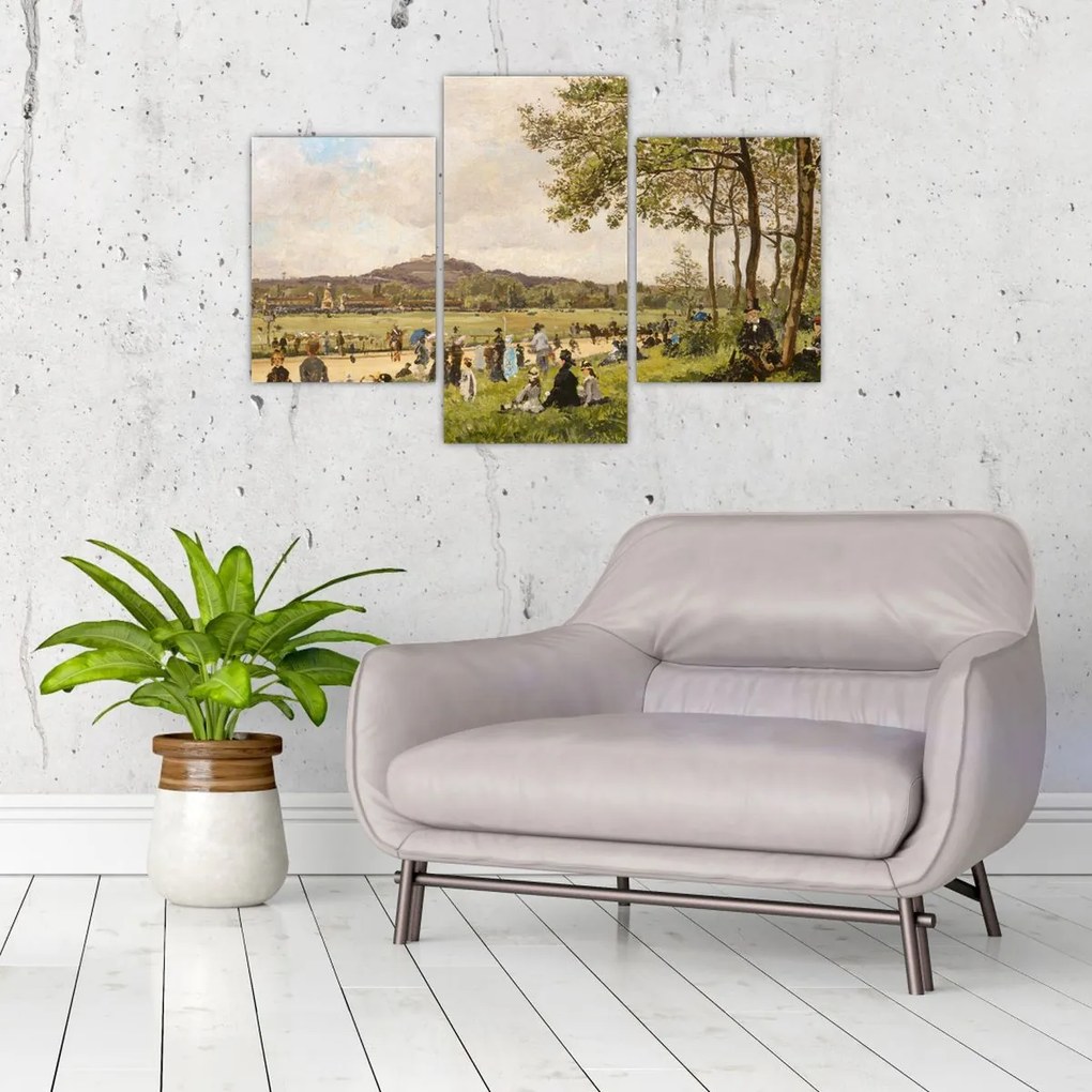 Tablou - French 19th Century, Race Course at Longchamps, reproducere (90x60 cm)