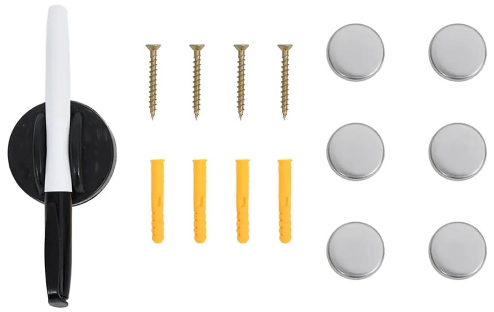 Caseta pentru chei cu tabla magnetica, negru, 30 x 20 x 5,5 cm Negru, 30 x 20 x 5.5 cm, 1