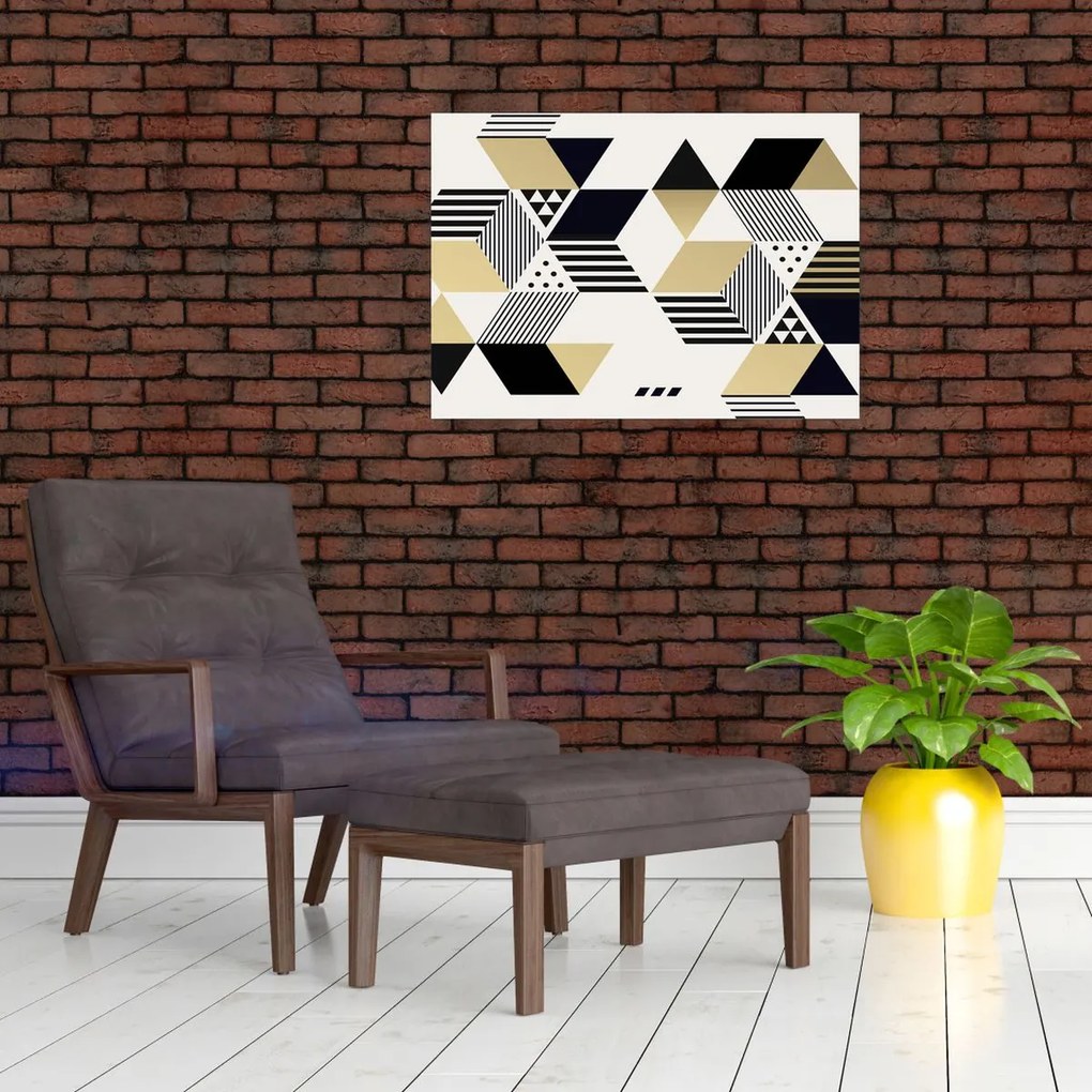 Tablou pe sticlă - Forme geometrice N⁰1 (70x50 cm)