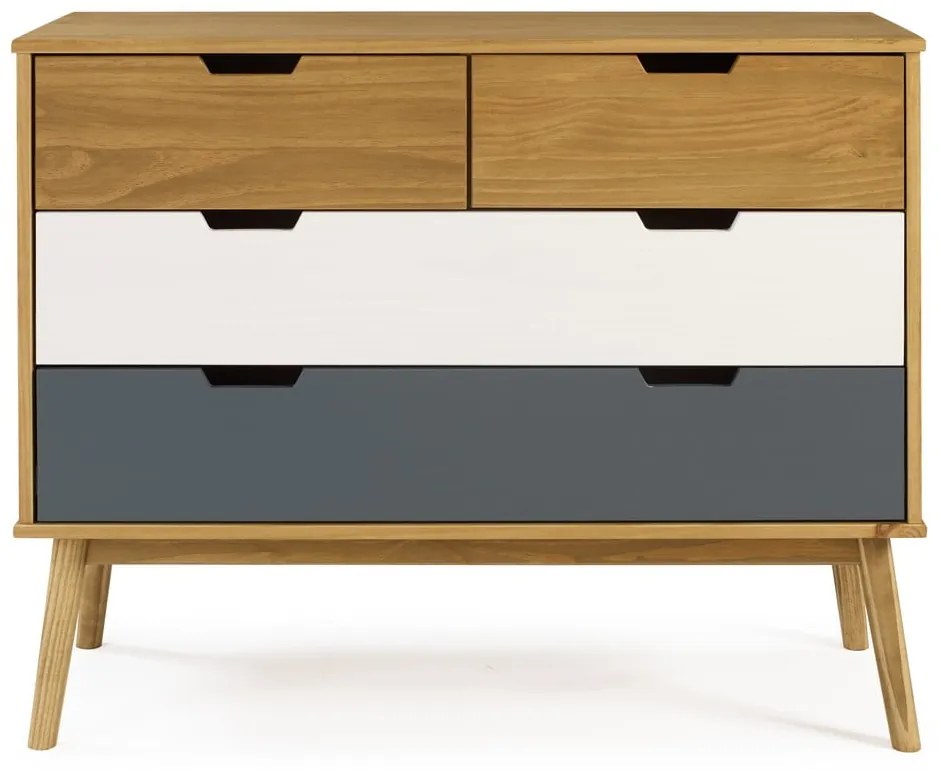 Comodă din lemn de pin Marckeric Cusco, 100 x 82 cm