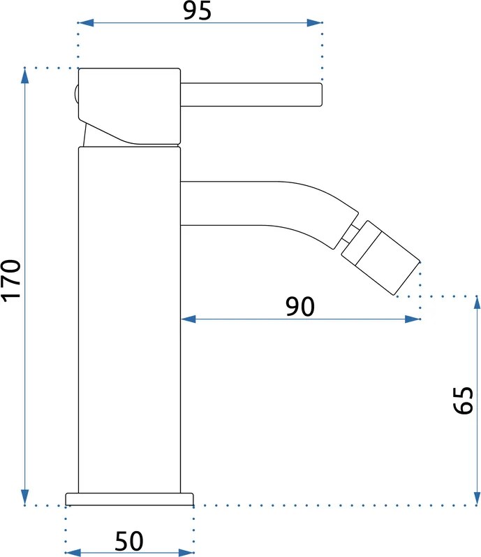 Baterie de bideu Rea Lungo cupru
