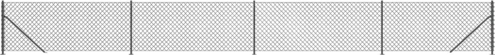 vidaXL Gard plasă de sârmă cu bordură, antracit, 1,1x10 m