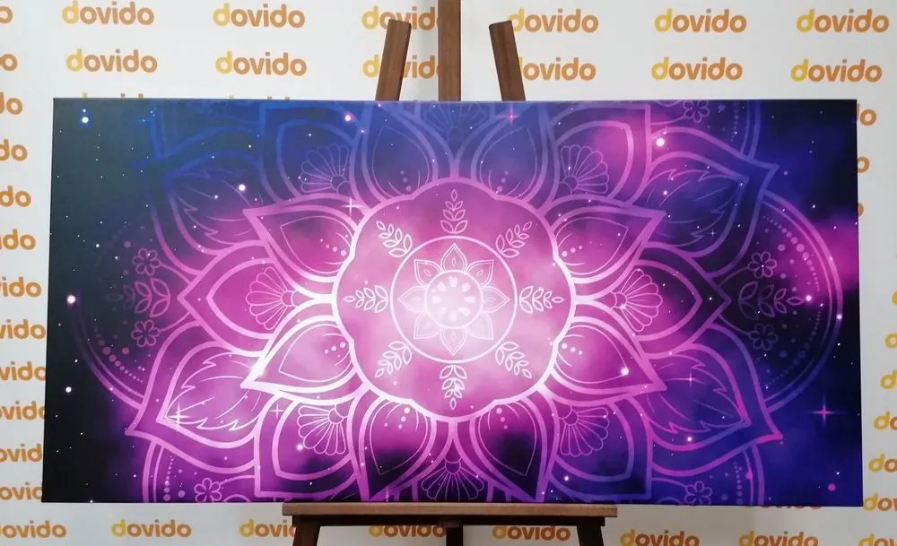 Tablou Mandala cu un fundal de galaxie