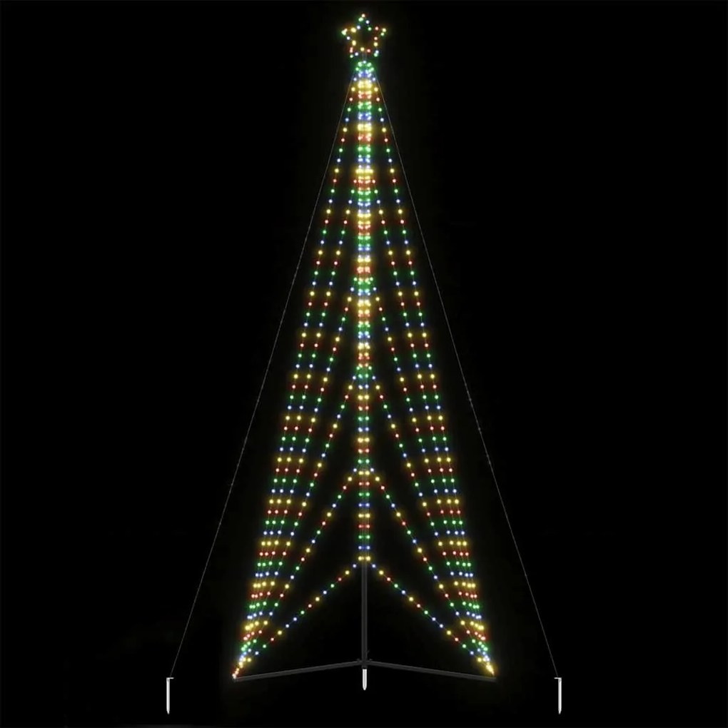 vidaXL Pom de Crăciun LED 861 LED-uri colorate 478 cm