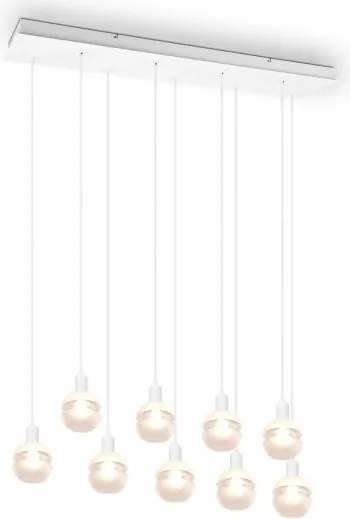 Trio - Candelabru suspendat pe cablu MELA 9xE14/25W/230V, alb