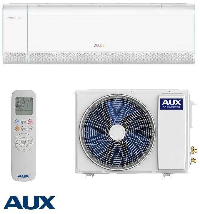 Invertor aer condiționat AUX Q-Plus ASW-H12C5C4/BQAR3DI-C1, 12000 BTU, 23 m2, A++, Wi-Fi, R-32, Alb