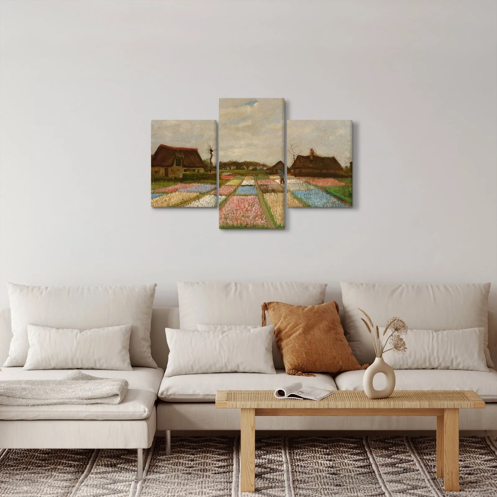 Tablou - Vincent van Gogh, Flower Beds in Holland, reproducere (90x60 cm)