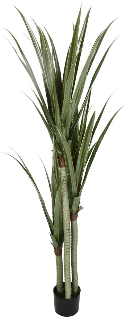 HOMCOM Yucca Artificială de 190 cm, Plantă Artificială cu 39 de Frunze pentru Decor Acasă, Birou, Grădină Ø17x190 cm Verde | Aosom Romania