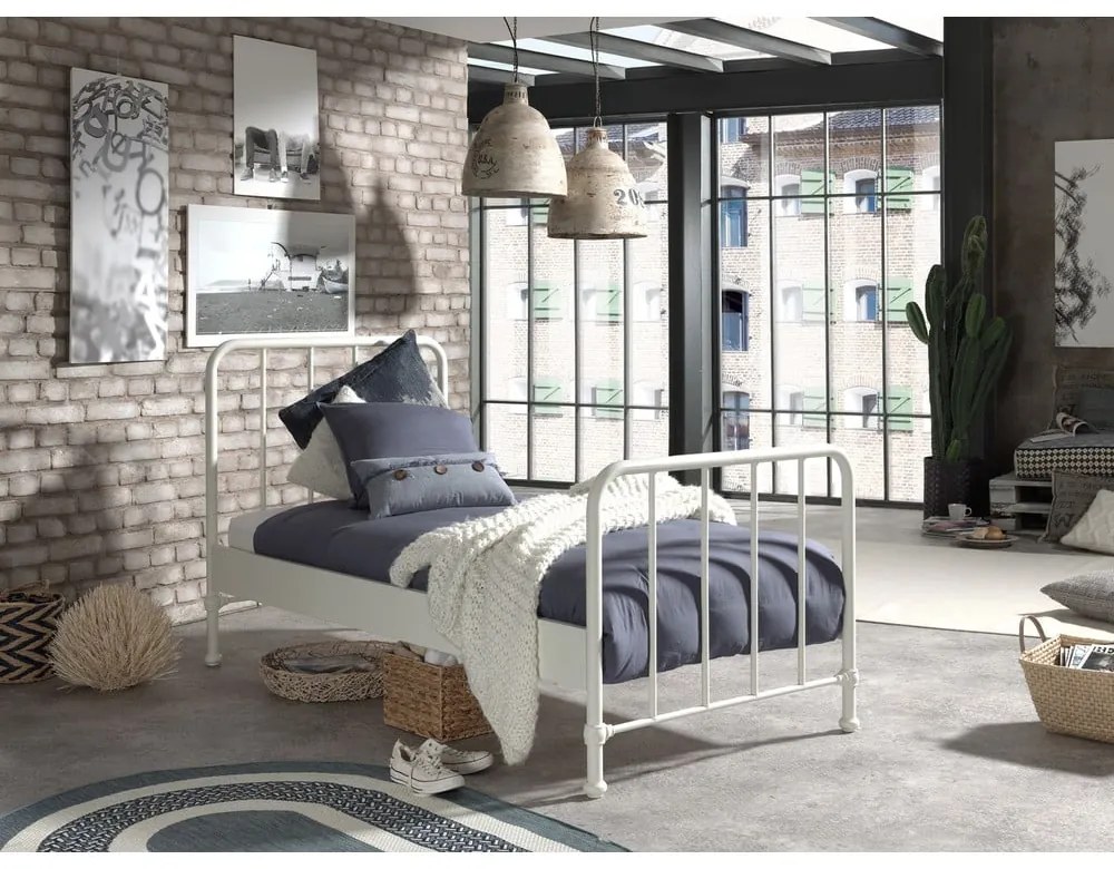 Pat pentru copii 90x200 cm alb Bronxx - Vipack