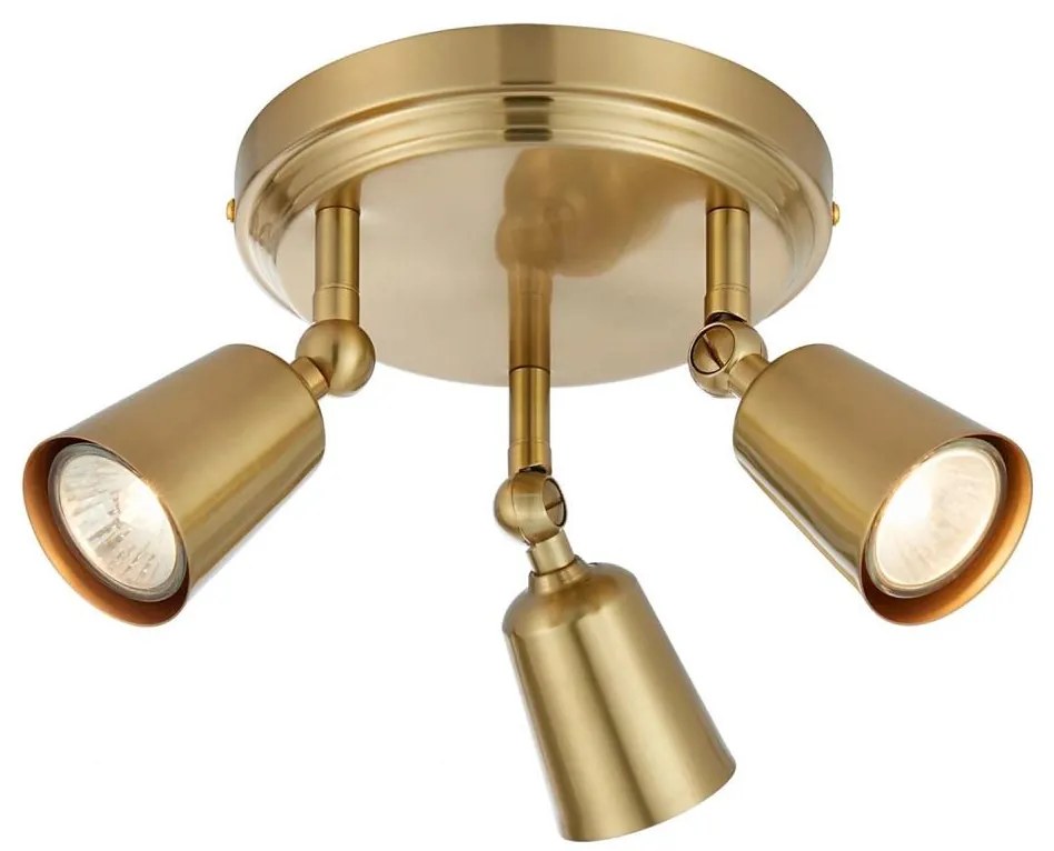 Markslöjd 108980 - Spot aplicat TINY, 3 x GU10, 7W, 230V, alamă