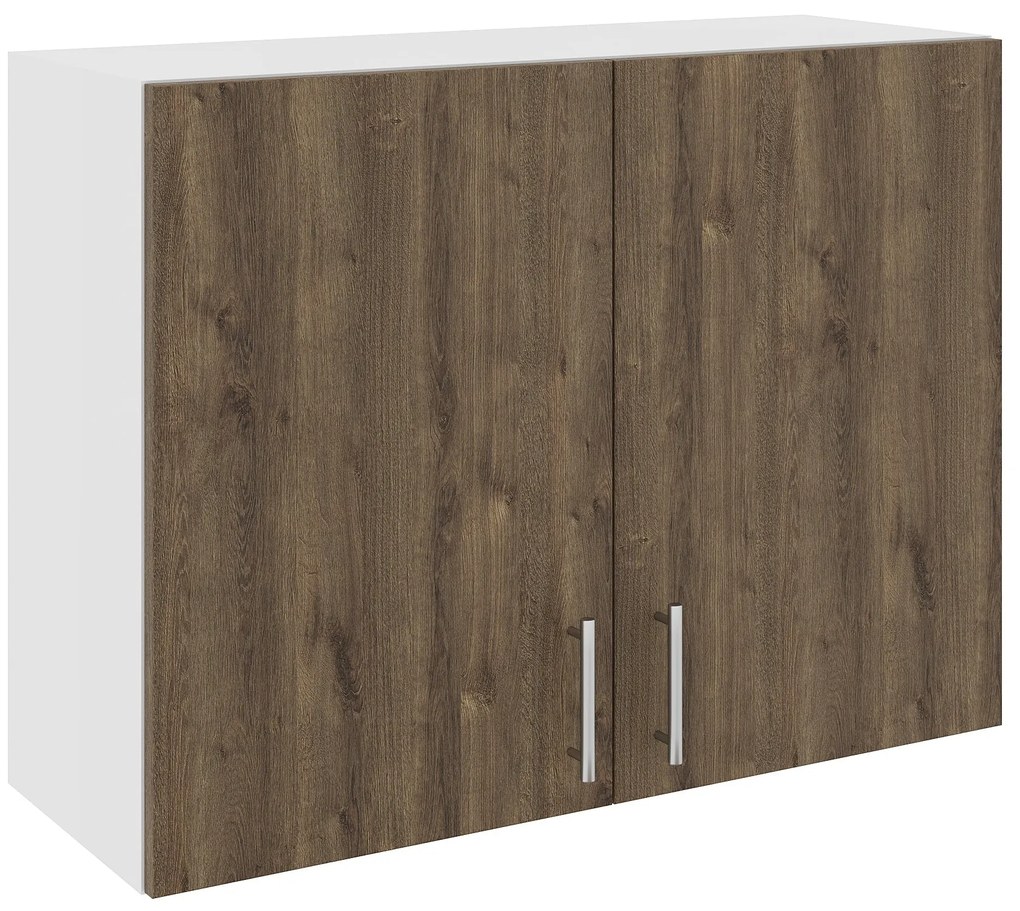 Corp Superior Karo, 2 Usi, Stejar Bronz/Alb, 80 x 30 x 60 cm